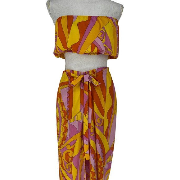 Show Me Your MuMu Limbo Pants & Teeny Tube Top Set in Caribbean Cocktail - Picture 4 of 13